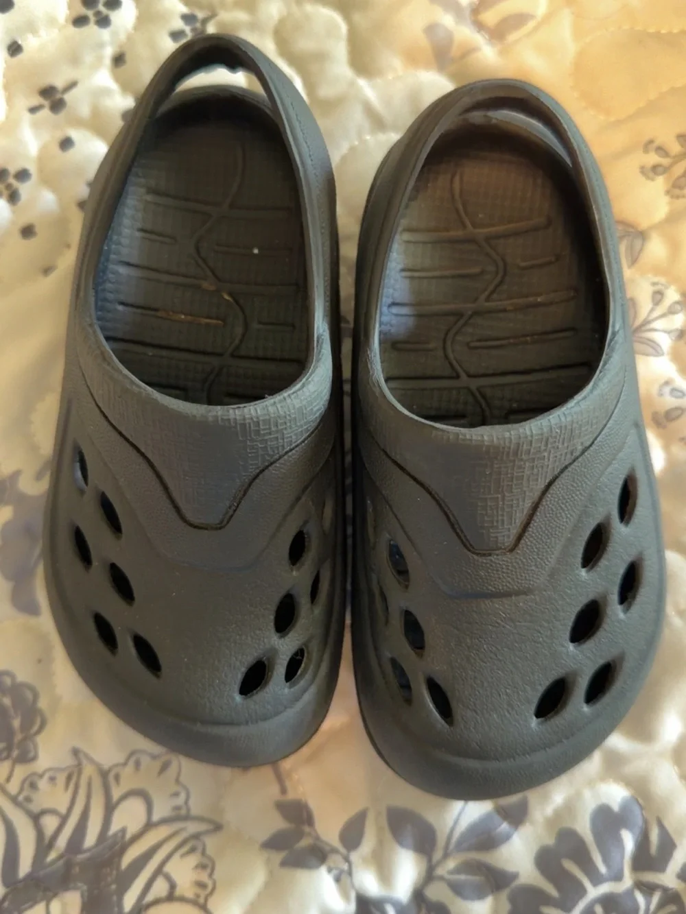 Kids Black Slip-On Clog Shoes